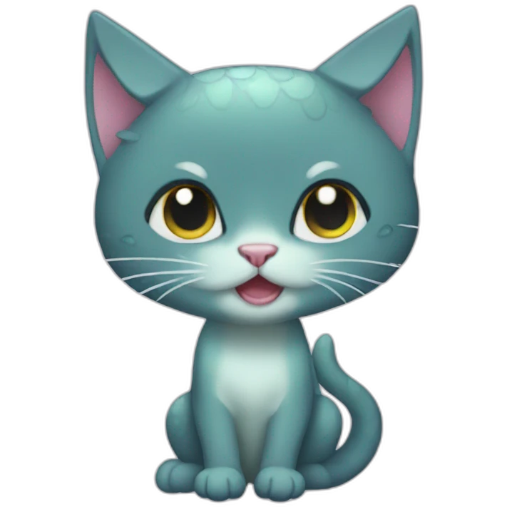 Mermaid cat emoji