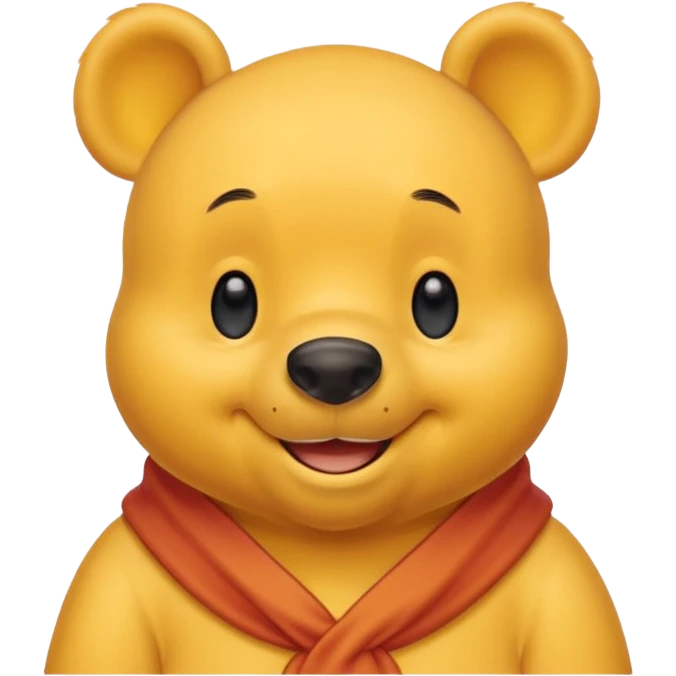 ursinho Pooh smiling face yellow simple emoji