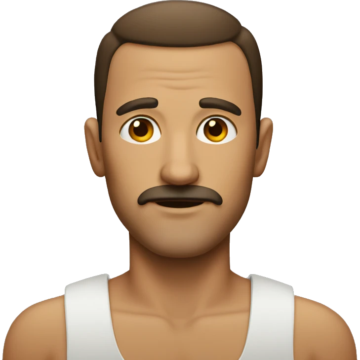 man without moustache emoji