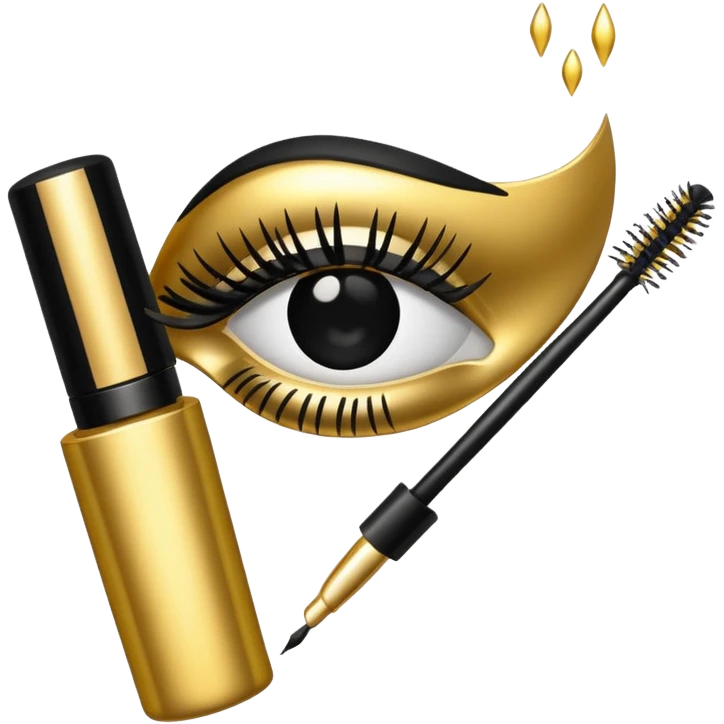 generate black and gold maskara emoji