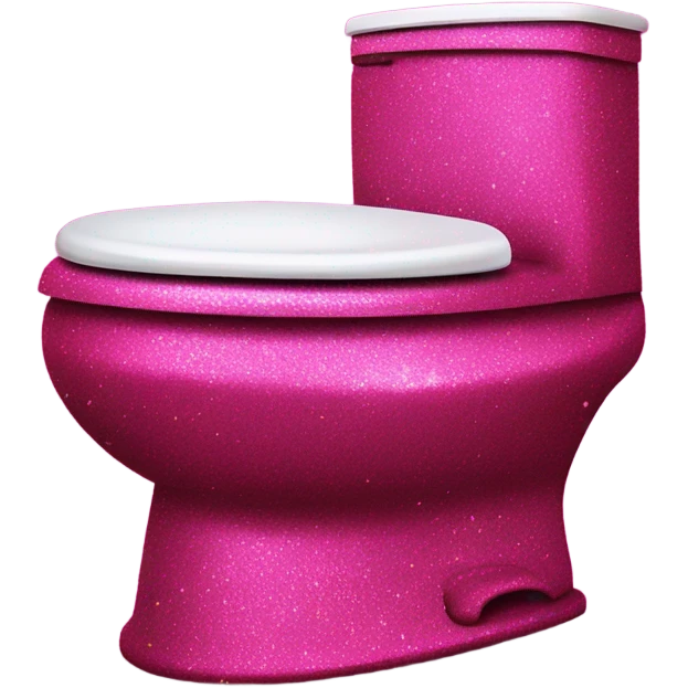 Glitter hot pink toilet  emoji