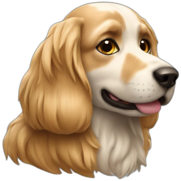 Chat sur un chien emoji
