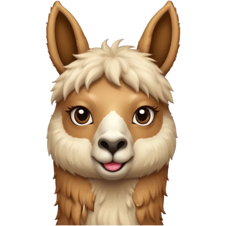 Llama blowing kiss emoji