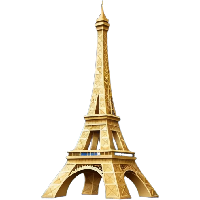Eiffel Tower covered in glitter, sparkling under a dark night sky emoji