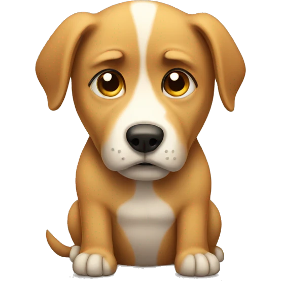 Sad dog  emoji
