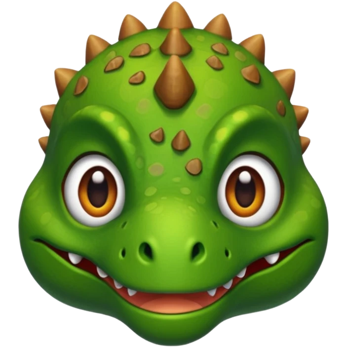 Dinosaur with poop eyes  emoji