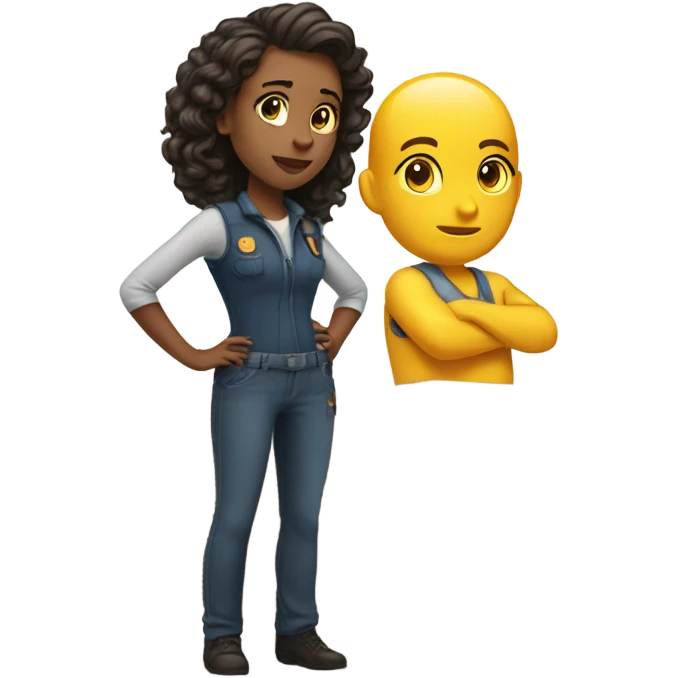 Ashley waiting on Karson to build his box emoji