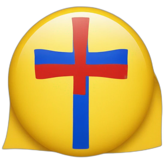 flag emoji with a blue Scandinavian cross with a red outline on a yellow background Ingermanland emoji