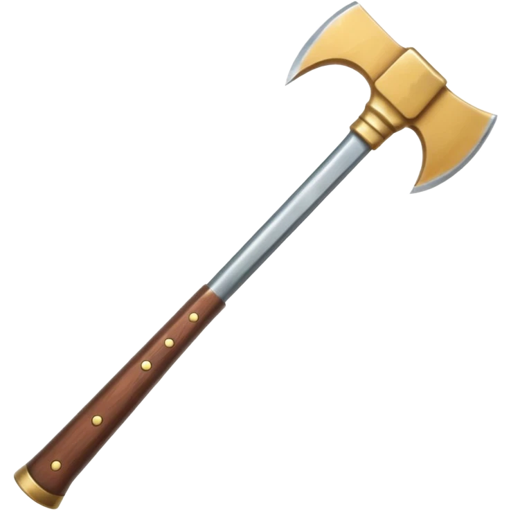 single-bladed steel axe emoji