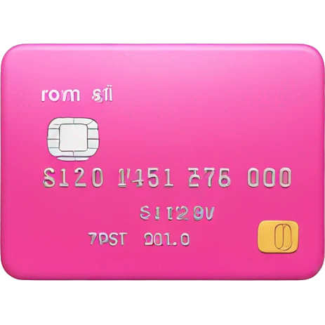 Pink credit card emoji