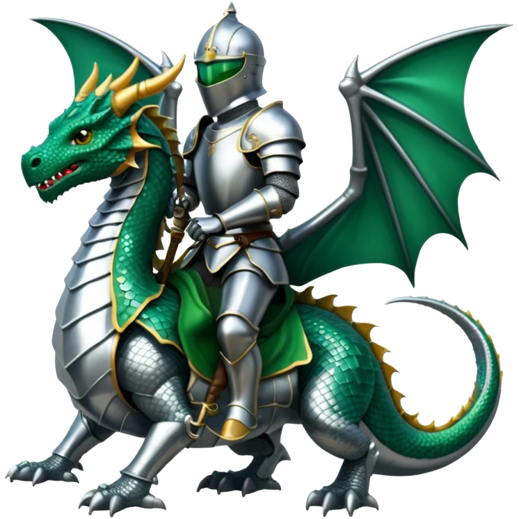 Dragon rider: a knight mounted on a dragon emoji