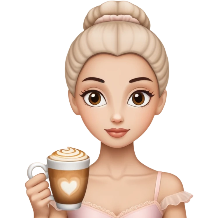 Una balerina pero su cabeza es una capuchina emoji