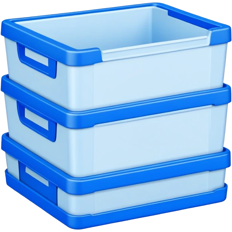 stackable plastic box euro blue emoji