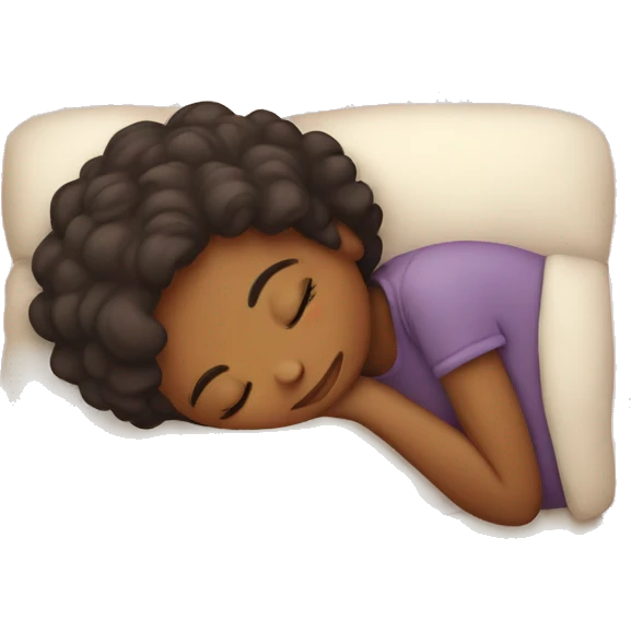 cozy girl sleeping emoji