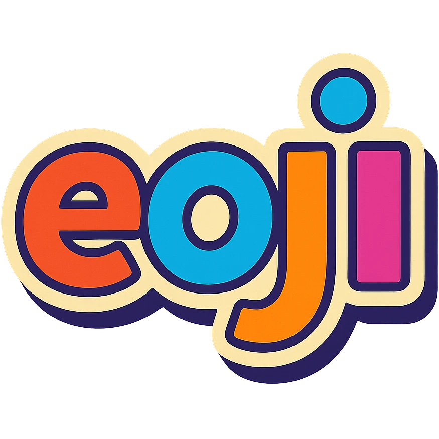 playful logo for 'eoji', rounded letters, vibrant colors, friendly and approachable, soft edges, tech startup vibe emoji
