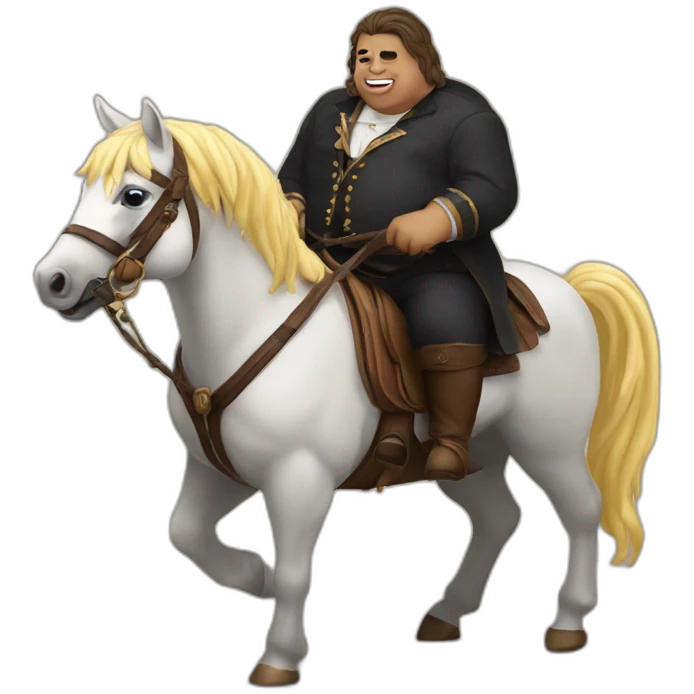 my fat Lord riding a horse arrt emoji
