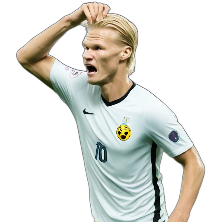 Erling haaland scoring a goal emoji