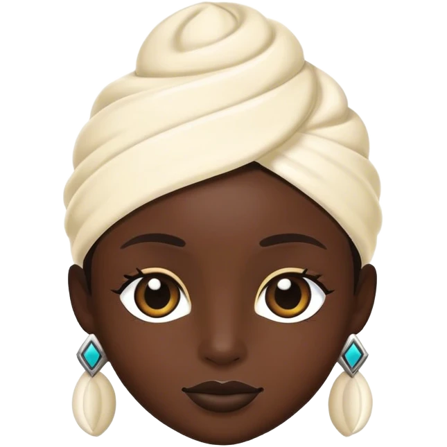Cream black samba emoji