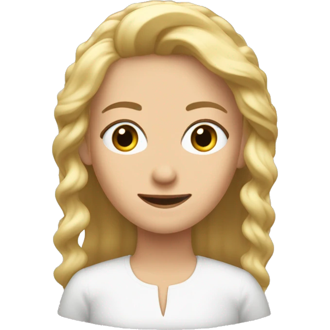 Braun haarige Frau mit blonden strähnen  emoji