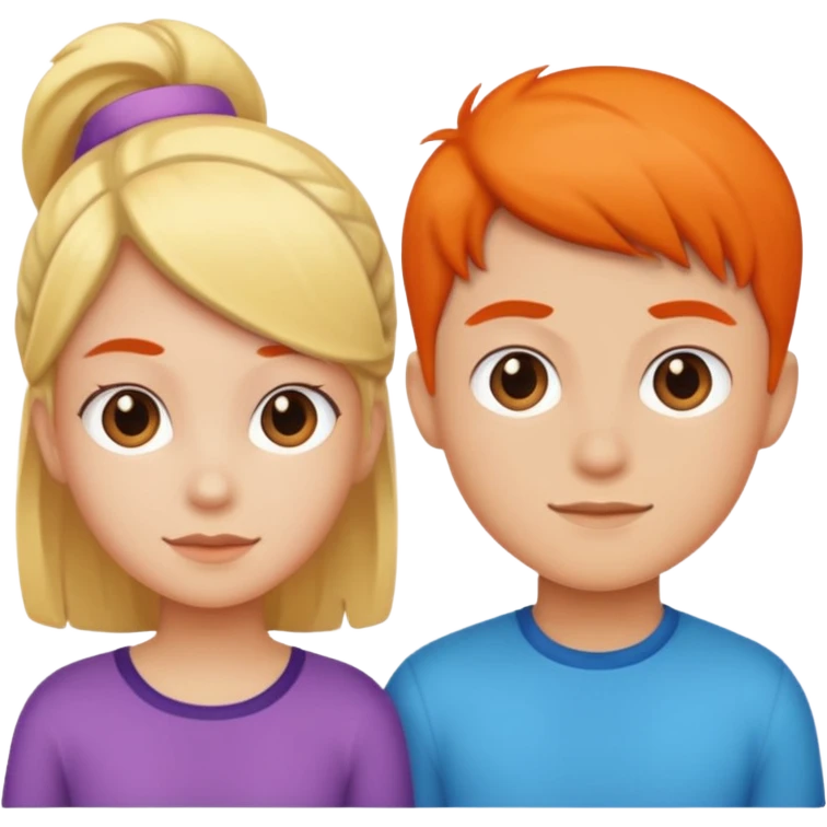 남학생과 여학생 아이콘 emoji