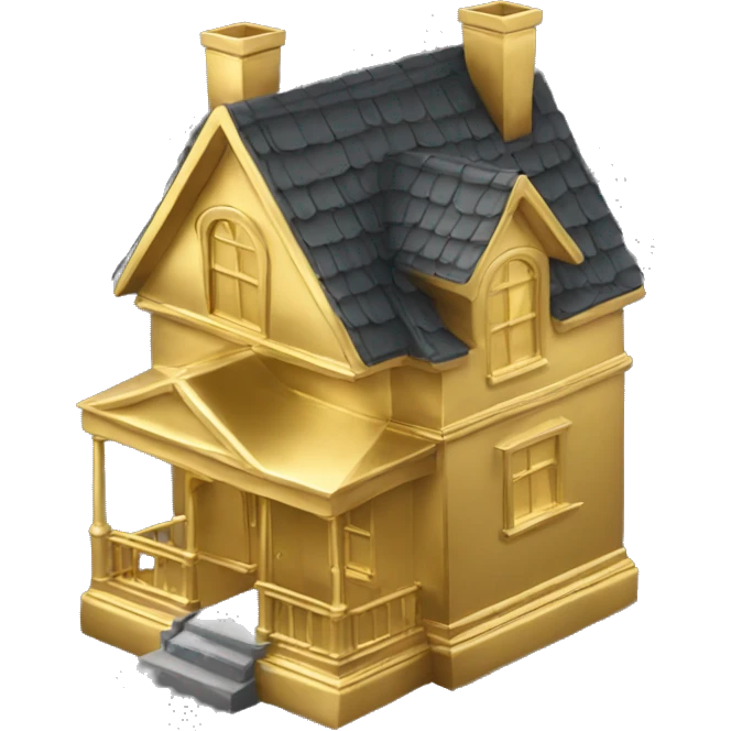 Solid gold house  emoji