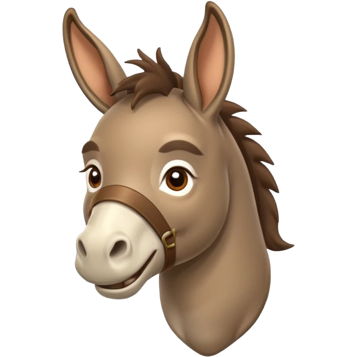 cartoon donkey with mischievous grin referencing playful insult jackwagon emoji