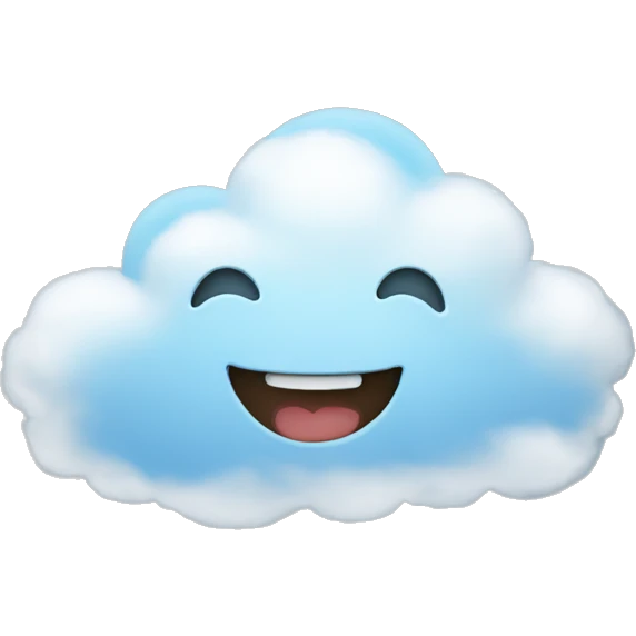 cloud smiling with hands and legs emoji