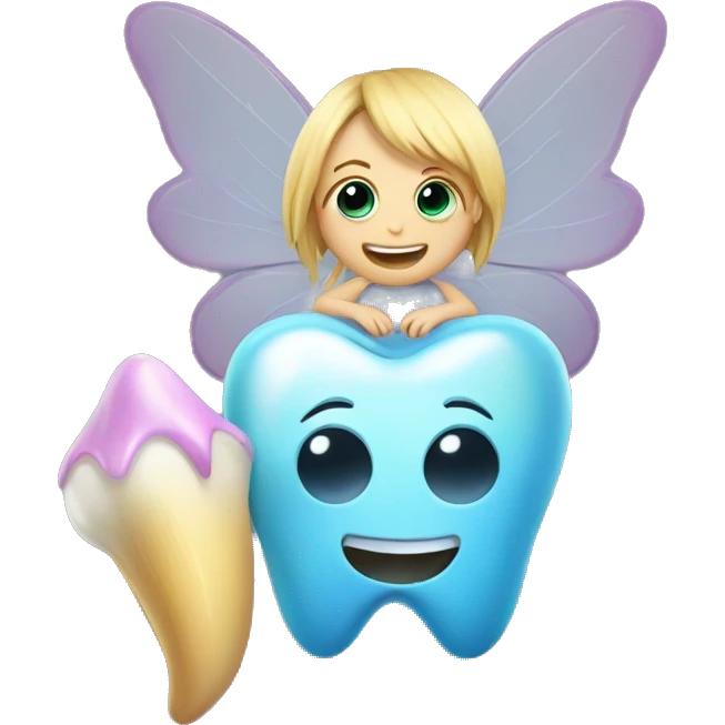 fairy next to a tooth emoji