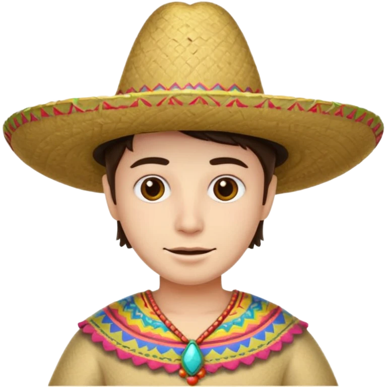 Cara blanca y un sombrero emoji