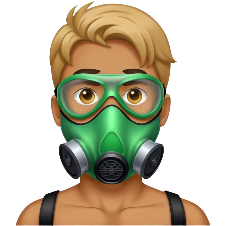 mans face wearing a toxic mask  emoji