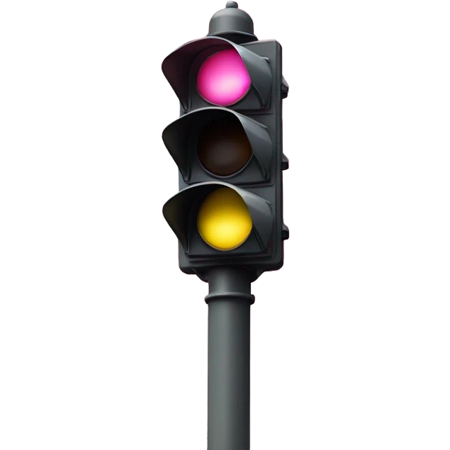 Pink color, traffic light ￼ emoji
