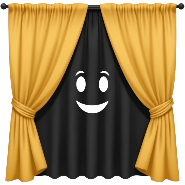 silhouette of a package hidden behind a curtain emoji