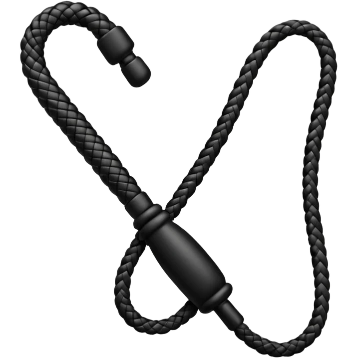 a black kinky bondage BDSM whip emoji