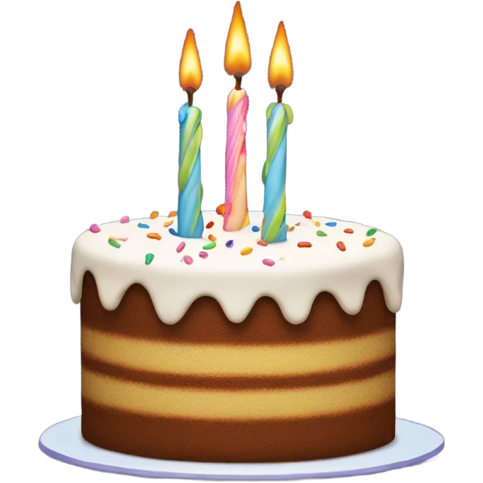 Birthday cake with the word “pop” emoji