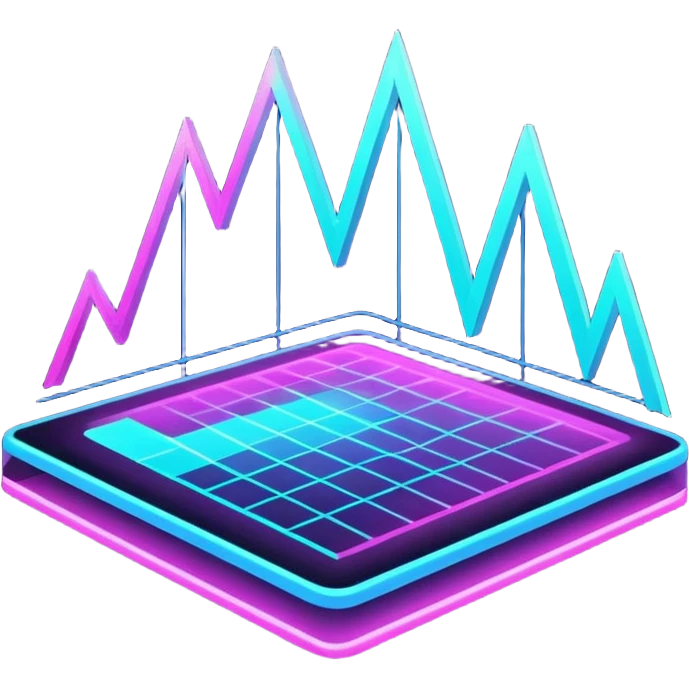 Holographic graphs and charts emoji