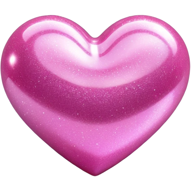 pink glitter 3d heart emoji