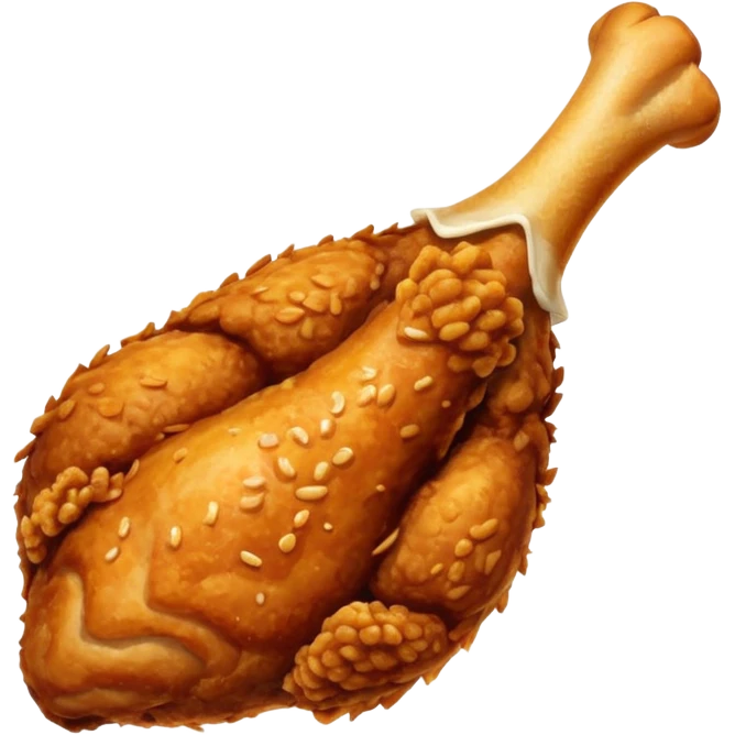 Fried chicken leg emoji