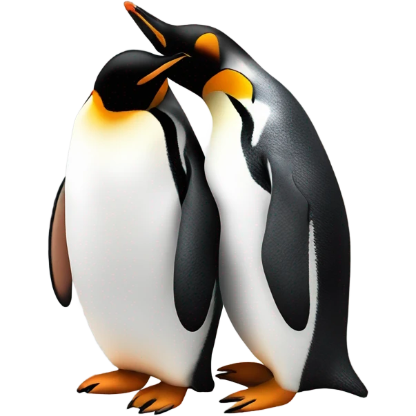 Penguin kiss emoji