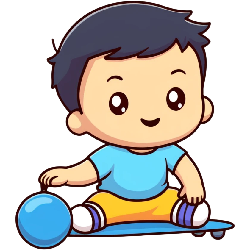 cute child playing emoji