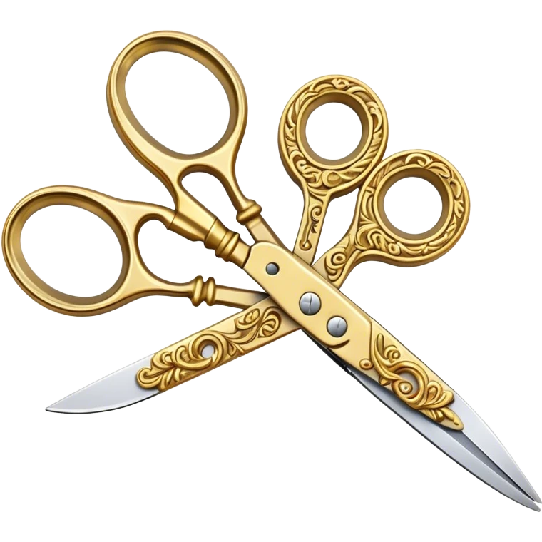 vintage rococo scissors emoji