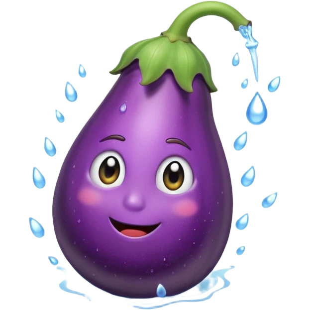eggplant squirting water emoji