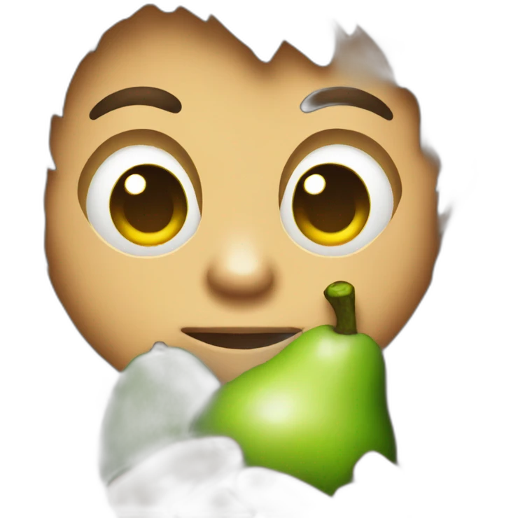 pixel monkey holding avocado emoji