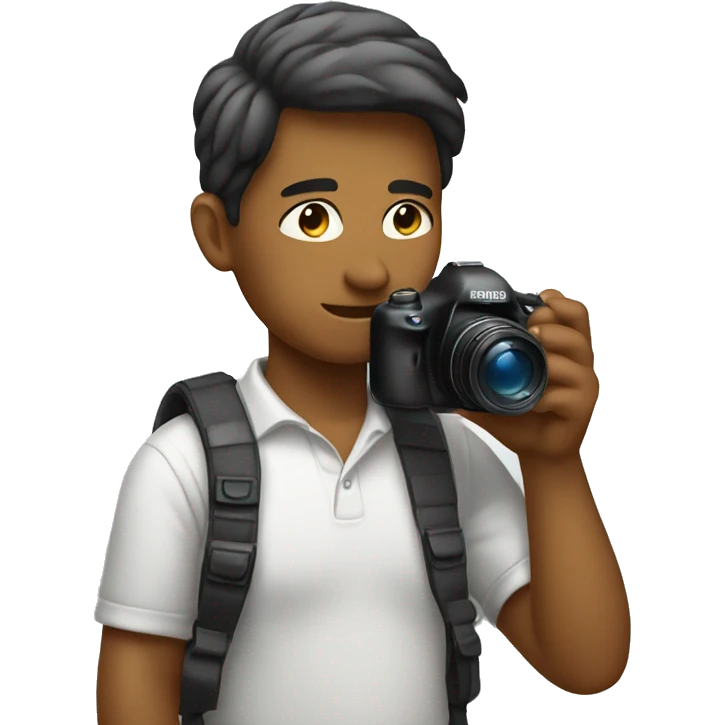 Person slouching down with a camera in hand  emoji