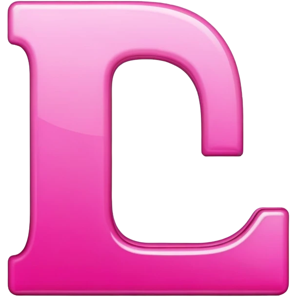 Pink letter I emoji