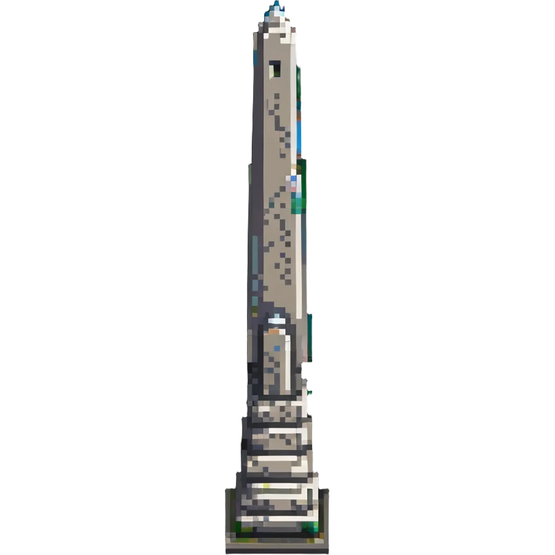 The Obelisk of Buenos Aires, a tall white stone monument with a pointed top, standing alone, iconic landmark of Argentina emoji