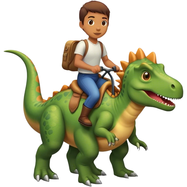 person riding a dino  emoji