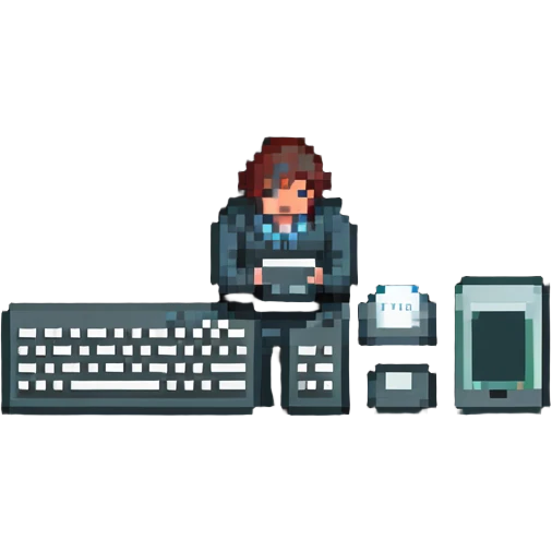 typing on keyboard, texting emoji