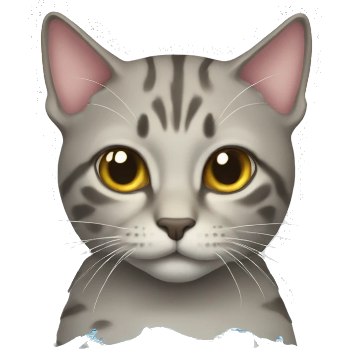 Cat is water emoji
