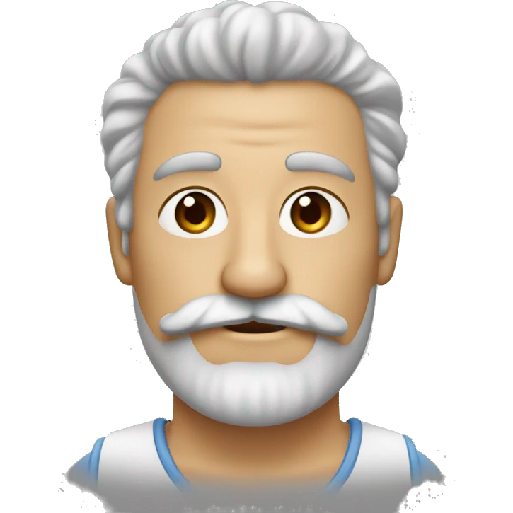 homem branco de cabelo lambido e bigode quadrado emoji