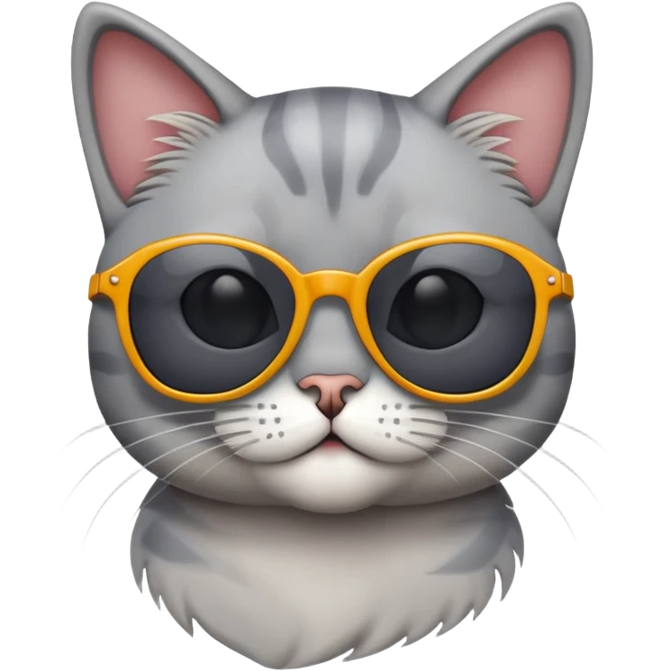 Cat 😁😭wearing sunglasses emoji